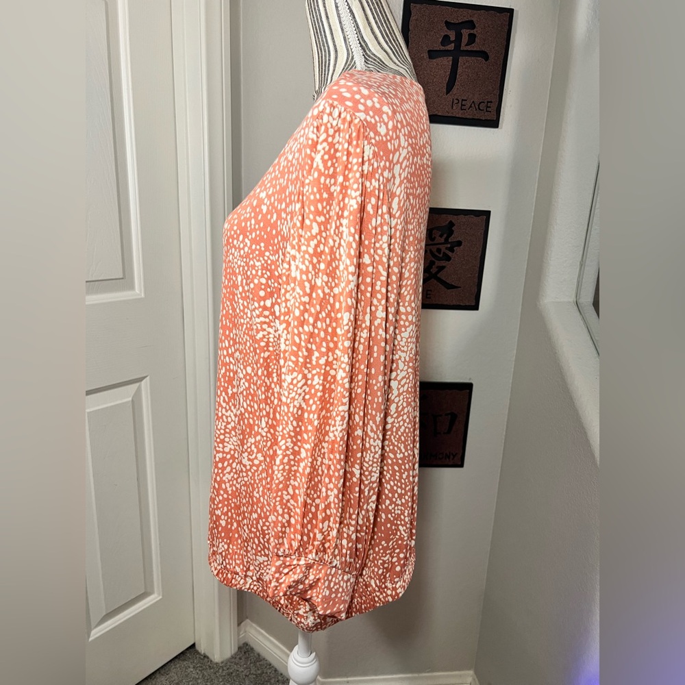 Simply Vera Vera Wang NWOT Peach Banded-Hem Draped Top plus size XXL - Picture 9 of 11
